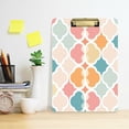 thumbnail image 2 of FORMRS Acrylic Clipboard with Low Profile Clip Standard A4 Letter Size, 12.5" x 9", Pink Abstract Pattern, 2 of 8
