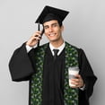 thumbnail image 5 of Xecao Tropical Leaves1 Print Graduation Shawl Stole Honor Stole Adult 72" Academic Commencements, 5 of 7