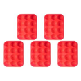 thumbnail image 1 of Molde para muffins herramienta para hornear sin BPA de silicona con 12 agujeros color rojo, 1 of 5