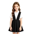 thumbnail image 2 of Girls School Uniform Jumper Dress Pleated Pinafore with White Polo Shirt Set, 2 of 6