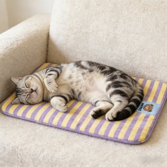 Cooling Cat Bed,Shaped Sofa Design, Breathable Summer Mat for Kittens & Cats, Machine-Washable Cushion Calming Bed for Small Pets