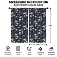 thumbnail image 2 of Blackout Kids Curtains,Darkblue Daisy Flower Yellow Centers Pattern Childrens Insulated Curtains Set Of 2,Bedroom Essentials,Toddler Room Decor 42"x84", 2 of 5