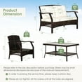 thumbnail image 2 of Gymax 4PCS Rattan Patio Conversation Furniture Set Wicker Sofa Set w/ Waterproof Cover, 2 of 9