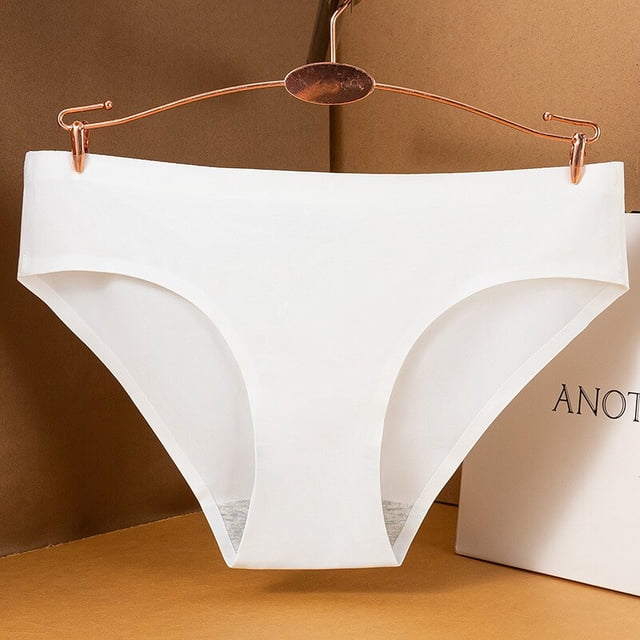 TrowBridge-bragas sin costuras para mujer, ropa interior transpirable de satén de seda, bragas de Color sólido dulce, lencería Sexy