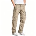 thumbnail image 2 of Men 6 Storage Utility Cargo Pants Stretch Ripstop Tapered Hiking Work Pants S-XXL（1 piece） without belt, 2 of 10