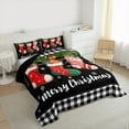 thumbnail image 3 of Homewish Merry Christmas Twin Comforter Set,Xmas Stocking White Black Plaid,Cozy Reversible Decor,2-Piece, 3 of 8