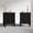 Black, variant on HLR 20" Mid Century Nightstands Set of 2 with Drawers, Wood Brown Bedside Table End Table for Bedroom