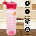 thumbnail image 3 of Time-Marked Water Bottles, 27Oz Colorful Motivational Tumblers with Straw BPA Free Leakproof for Kids Adults Office School GYM Camping Workout Outdoor Activities Drinking Bottle Set of 3 (Colors Vary), 3 of 7
