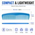 thumbnail image 3 of OPALESQUE 60 Pack Pocket Combs, Fine and Wide Tooth Plastic Hair Combs, Lightweight Combs for Daily Styling, Travel, Purse, Salon and Home Use, 6 Colors, 3 of 7