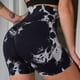 thumbnail image 2 of Pantalones de fitness sin costuras teñidos anudados para mujer, pantalones cortos deportivos ajustados de cintura alta para levantar la cadera, pantalones cortos sexis para correr y hacer yoga, 2 of 5