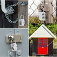 thumbnail image 4 of 4 Pieces Digital Combination Lock Resettable Outdoor Key Padlock Lock Zinc with Shackle Luggage Case Safety Protection Gym Door Gate Yellow, 4 of 9