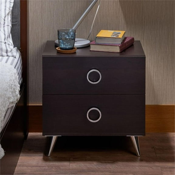 Kingfisher Lane 2 Drawer Nightstand in Walnut