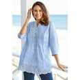 thumbnail image 3 of Woman Within Women's Plus Size Embroidered Pintuck Tunic, 3 of 6