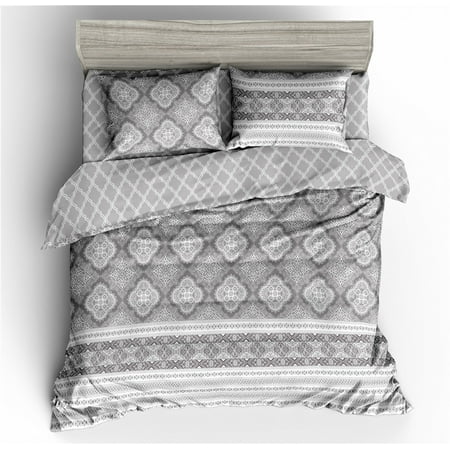 3 Piece Duvet Cover Set Two Side Printed Soft Comforter Cover