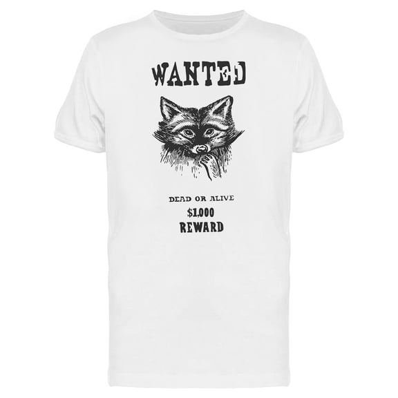Raccoon Criminal Wanted Tee Men's -Image by Shutterstock