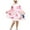 #354-Pink, variant on Cowsor Girls Cotton Long Sleeve Casual Cartoon Appliques Striped Jersey Dresses