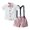 Pink, variant on Grblisyd Boys Pants Sets Short Sleeve Shirt Shorts Bow Tie Suspenders Kids Gentleman Outfits