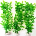 thumbnail image 1 of Godderr Aquarium Plants Artificial Fish Tank Plant for Aquarium Decoration Plastic Green Grass 4PCS, 1 of 5