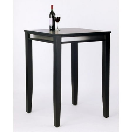 Home Styles Manhattan Pub Table, Black / Stainless