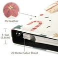 thumbnail image 3 of FORMRS 3 Ring Photo Album 4"x6" Self Adhesive Large Capacity PU Leather Cover, Beige Christmas Candy Canes, 3 of 8