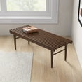 thumbnail image 2 of 47.2" Mid-Century Modern Walnut Bench​ – Organic Warmth Meets Timeless Design, 2 of 19