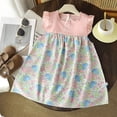 thumbnail image 2 of KPOPLK Toddler Baby Girl Dresses Sleeveless Little Kid Solid Summer Beach Sundress Party Hawaii Outfits(12-18 Months,Pink), 2 of 4