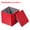 Red, variant on Uxcell Square Tin Box, Metal Storage Tin Box Portable Storage Container with Lid for Tea Candy Treats Gifts Favor Black