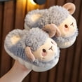 thumbnail image 2 of Mikilon Kids Winter Warm Slippers Size 0-9 Years Cute Non-slip Home Shoes Solid Color Comfortable Shoes, 2 of 3