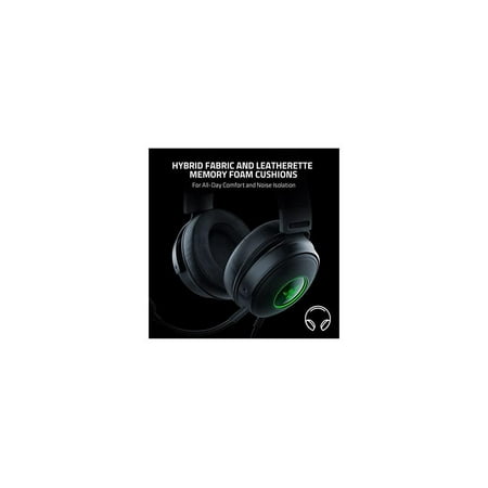 Razer - Kraken V3 Wired 7.1 Surround Sound Gaming Headset for PC with Chroma RGB Lighting - Black