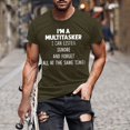 thumbnail image 1 of Qertyioot Hauts de Plage T-Shirt à Manches Courtes Imprimé à Col Rond pour Hommes, Mode Décontractée, 1 of 4