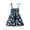 #37Dark Blue, variant on Toddler Kids Baby Girl Dress Sleeveless Lace-up Halter Dress Princes Floral Sundress Summer Clothes Outfit Orange 100