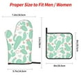 thumbnail image 4 of YFYANG Oven Mitts and Pot Holders Sets 4 Pieces, Non-Slip Heat Resistant Cute Green Cartoon Cactus Pattern Kitchen Glove Pot Mat for Cooking and Baking, 4 of 8