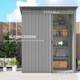 thumbnail image 4 of Outsunny 5.2' x 3.5' Outdoor Storage Shed with Vents, Light Grey, 4 of 10