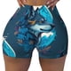 thumbnail image 2 of Fotbe Blue Iceberg Leaf Wolf Shorts Sin Costuras – Shorts Deportivos de Cintura Alta para Mujer, Elásticos para Gimnasio, Yoga, Running o Ciclismo-Large, 2 of 8