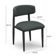 thumbnail image 3 of TOV Furniture Annika Black Textured Outdoor Dining Side Chair, 3 of 8