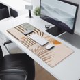 thumbnail image 2 of Long Mouse Pads for Desk,Brown Boho Geometric and Plant Pattern Desk Mats on Top Of Desks, Desk Mouse Pad Extra Large with 3mm Non-Slip Base and Stitched Edge for Gaming,Office,Work,Home 31.5"x11.8", 2 of 6