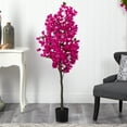 thumbnail image 3 of Nearly Natural 5' Bougainvillea Artificial Tree in Plastic Pot, 3 of 4