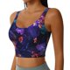 thumbnail image 2 of Balery Magic Colorful Forest Leaves Sujetadores deportivos con espalda cruzada para mujer, acolchados, sin costuras, de alto impacto, ideales para yoga, gimnasio, entrenamiento y fitness.-X-Large, 2 of 8