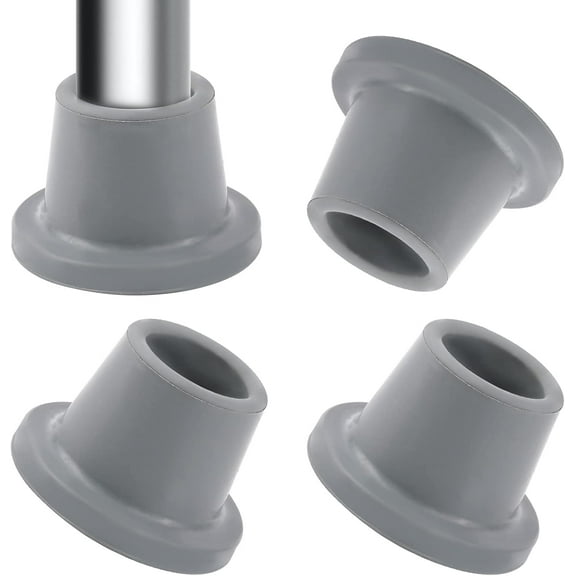 TYMZDYN Shower Chair Leg Caps Heavy Duty 4 Pack Shower Chair Tips Replacement Rubber Feet for Shower Chair, Bath Seat, Shower Stools, Non Slip Rubber Tips Suction Cup Feet 1-1/8" I.D