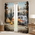thumbnail image 2 of Erosebridal Adventure Theme RV Car Curtains Pack of 2 (42x84 Each) for Kids,Girls Boys Happy Camping Curtains Blackout,Lightweight Room Decor, 2 of 6