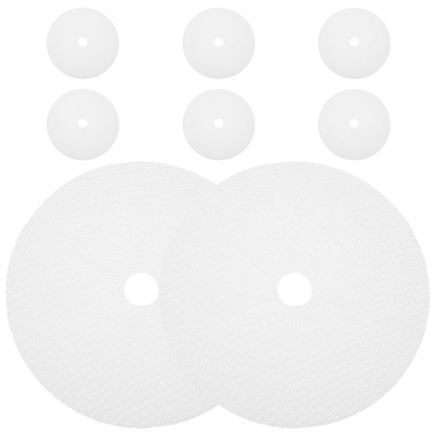 KAKOWELY 8 Pcs Feuilles de Silicone pour Déshydrateur Réutilisables Plateaux de Déshydrateur Ronds Maille de Séchage pour Fruits,12.99"X12.99"X0.04 Pouces