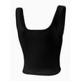 thumbnail image 4 of Women's Square Neck Crop Top Basic Sleeveless Fitted Tank Top Casual Cami, 4 of 5