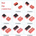 thumbnail image 4 of 5/10 piezas de interruptores de palanca deslizantes de paso de 1,27 mm/2,54 mm, DIP/Smd/ángulo recto, doble fila, 1/2/3/4/5/6/8/10/12 posiciones/bits/vías/canales/pins, 4 of 5