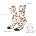 thumbnail image 4 of KLL Fast Food Print Cool Socks Men's Women's Crew Socks Funny Crazy Novelty Stockings, 4 of 6