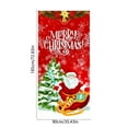 thumbnail image 3 of Cortina navideña para puerta con banderín, foto de Papá Noel y cachorro, decoración de fondo para colgar en tela, 3 of 6