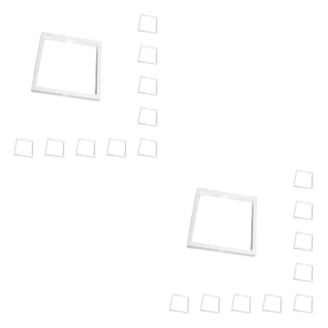 Bewildely 10X caja de almacenamiento caja de anillo transparente ahorro de espacio accesorios de tienda multiusos bandeja de exhibición Blanco 5*5*2cm 2piezas