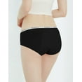 thumbnail image 4 of INNERSY Period Underwear for Teen Girls Cotton Leakproof Menstrual Panties 3 Pack (12-14 Years,Black with White Piping), 4 of 9