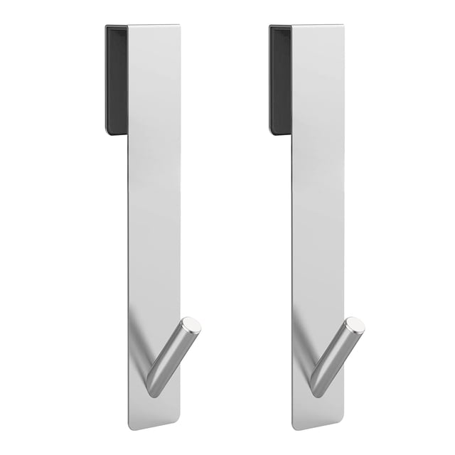 Crochet de Douche Crochets de Porte de Douche Prolongés Crochet de Porte de Douche en Verre Crochet de Porte de Douche 2-Pack Porte de Douche Crochet de Porte de Douche Crochets de Porte de Douche Argent
