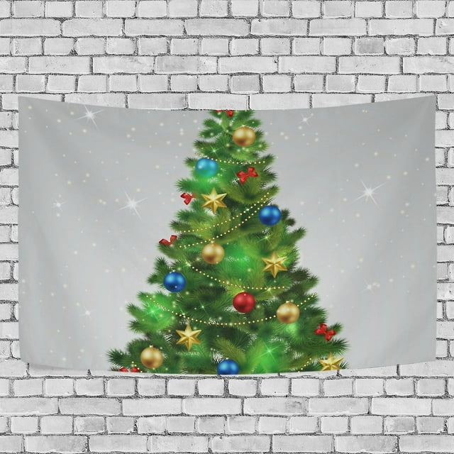 Tapiz de árbol de Navidad, decoración para colgar en la pared, decoración del hogar, sala de estar, dormitorio, 230x150 Cm