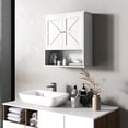 thumbnail image 3 of White MDF Cabinet - Store Shampoo and More - Wall-Mounted in Washroom - Keep Countertops Clear, 3 of 3
